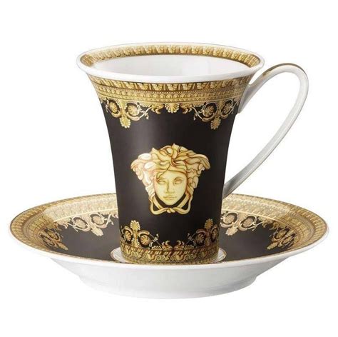 versace baroque nero cup & saucer tall|Versace Baroque Nero Cup & Saucer Tall .